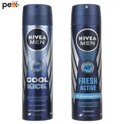 اسپری بدن مردانه نیوآ مدل Fresh Active Cool Kick حجم 150 میلی لیتر بسته 2 عددی