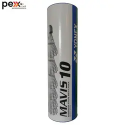 توپ بدمینتون یونکس مدل سفید Mavis 10 بسته 6 عددی