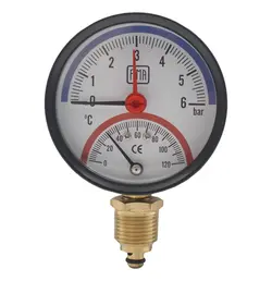 ترمومانومتر صفحه 8 غلاف از زیر فیما FIMA مدل FM-0/6-120