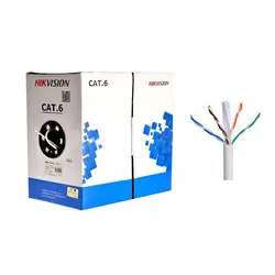 کابل شبکه هایک ویژن CAT6 UTP DS-1LN6-UE-W