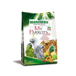 خوراک کامل طوطی سانان مانیتوبا مدل Sensible وزن 2 کیلوگرم