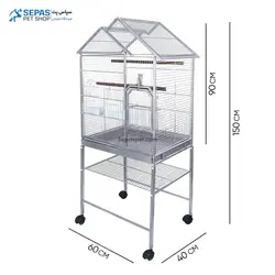 قفس طوطی مدل ساشا - قفس بزرگ پرندگان زینتی