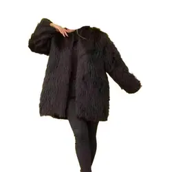 پالتو پوست زنانه کوتاه مشکی