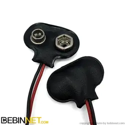 سر باتری کتابی 9 ولت با سیم 12 سانتی متری - ویدئو بررسی - ببین نت