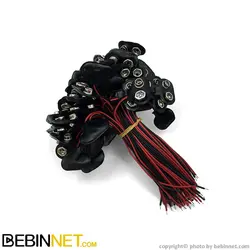 سر باتری کتابی 9 ولت با سیم 12 سانتی متری - ویدئو بررسی - ببین نت