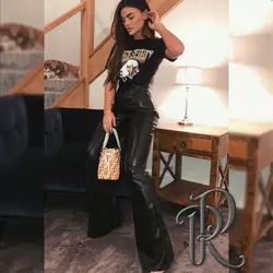 ست نیم تنه و شلوار لاتکس