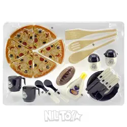 ست بازی فست فود مدل پیتزا Happy Kitchen