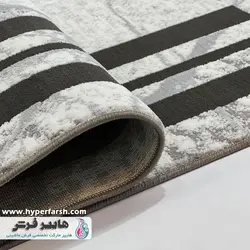 فرش مدرن کرم 41046 طرح سنگ