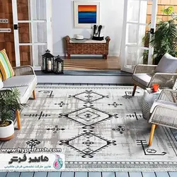 فرش سیزان طرح مراکشی کد 41061 کرم