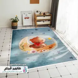 فرش کودک طرح خرس و ماه کد 100289