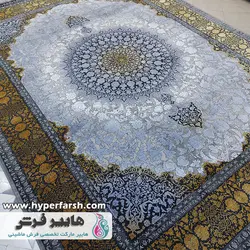 فرش مدرن سیزان کد 70011 نقره ای