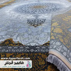 فرش مدرن سیزان کد 70011 نقره ای