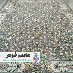 فرش الماس کویر طرح سلطنتی نقره ای کد 1430