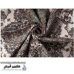 روفرشی کشدار نیکزاد یزد طرح یاسمن رنگ کرم کد 92