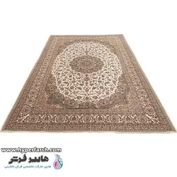 روفرشی کشدار نیکزاد یزد طرح یاسمن رنگ کرم کد 92