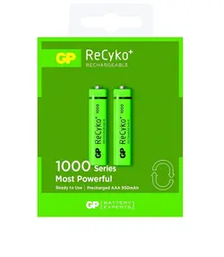 باتری نیم قلمی قابل شارژ جی پی مدل ReCyko+1000 بسته دو عددی - فروشگاه فراسیستم