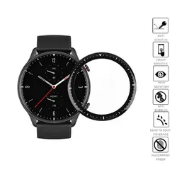 محافظ صفحه نمایش(گلس) دور مشکی ساعت هوشمند Amazfit GTR2 - فروشگاه فراسیستم