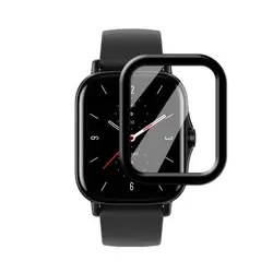 محافظ صفحه نمایش(گلس) دور مشکی ساعت هوشمند Amazfit GTS - فروشگاه فراسیستم