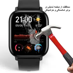محافظ صفحه نمایش(گلس) دور مشکی ساعت هوشمند Amazfit GTS - فروشگاه فراسیستم