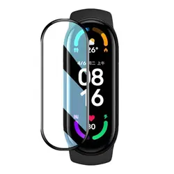 محافظ صفحه نمایش دور مشکی مچ بند هوشمند Xiaomi Mi band6 - فروشگاه فراسیستم