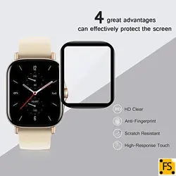 محافظ صفحه نمایش(گلس) نانو سرامیکی دور مشکی ساعت هوشمند  Amazfit GTS 2mini