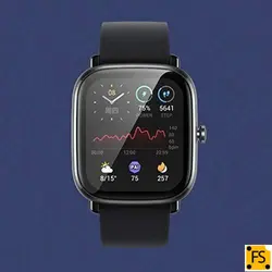 محافظ صفحه نمایش(گلس) نانو سرامیکی دور مشکی ساعت هوشمند  Amazfit GTS 2mini