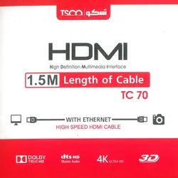 کابل HDMI برند تسکو مدل TC 70 ورژن 1.4 1.5 متر