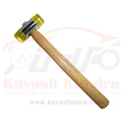 چکش دو سر پیچ دسته چوبی