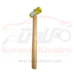 چکش دو سر پیچ دسته چوبی