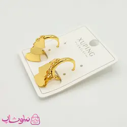 گوشواره حلقه ای آویزدار مدل قلب کد 1291