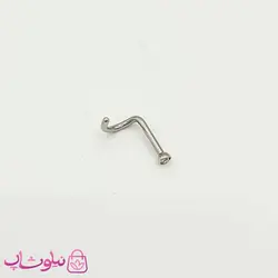 پیرسینگ بینی نگین ریز نقره ای کد 113