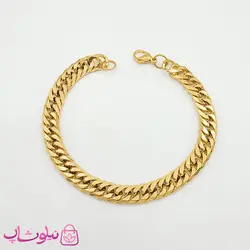 دستبند مردانه استیل طرح کارتیه طلایی