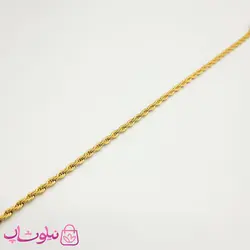 پابند زنانه طنابی مدل استیل نازک طلایی کد 781