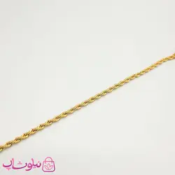دستبند زنانه طنابی مدل استیل نازک طلایی کد 498