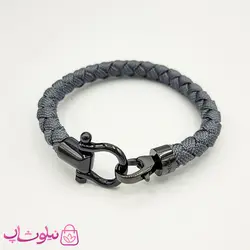 دستبند امگا کنفی طوسی با قفل مشکی مسترکپی
