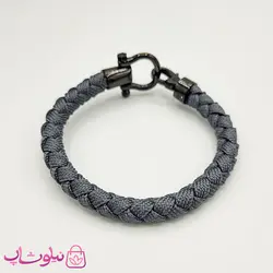 دستبند امگا کنفی طوسی با قفل مشکی مسترکپی
