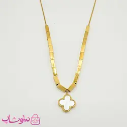 گردنبند دخترانه مدل ونکلیف مشکی سفید کد 1791