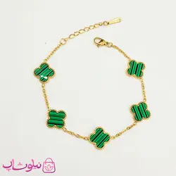 دستبند دخترانه مدل ونکلیف سبز
