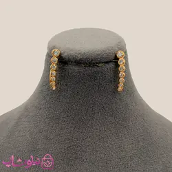 گوشواره زنانه نگین اتمی استیل کد 5353-1