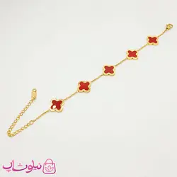 دستبند دخترانه مدل ونکلیف قرمز کد 144