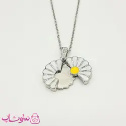 گردنبند دخترانه بازشو طرح گل نقره ای کد 1288