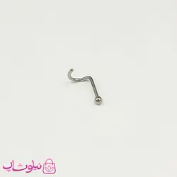 پیرسینگ بینی دایره بدون نگین نقره ای کد 105