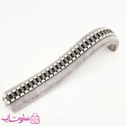 دستبند مردانه رولکس نقره ای مشکی کد 2563