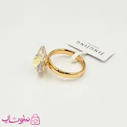 انگشتر دخترانه ژوپینگ با کریستال سواروسکی زرد کد 1891