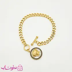 دستبند زنانه ورساچه مدل شیر سفید برجسته کد 1641