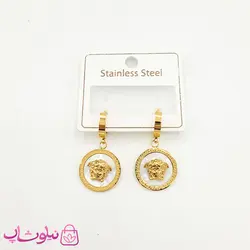 گوشواره آویز دخترانه مدل ورساچه سفید کد 1191