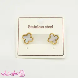 گوشواره میخی زنانه ونکلیف سفید کد 798