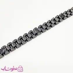 دستبند مردانه رولکس مشکی استیل کد 268