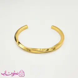 دستبند بنگل مردانه مدل پیچ استیل طلایی کد 240