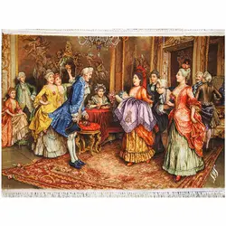 تابلو‌فرش دستباف مجلسی مدل تولد نوزاد کد 23009